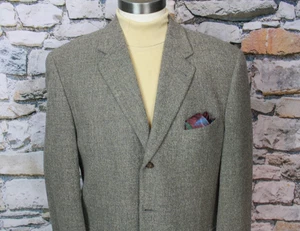 JOSEPH ABBOUD Men’s Blazer Sportcoat Three Button Beige Tweed Wool And Nylon 42 - Picture 1 of 14