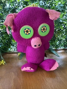 De colección Mattel 1966 Googlies Chirrido Psicodélico Ojos Giratorios Cerdo Rosa Relleno - Imagen 1 de 5