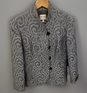 Armani Collezioni CollectionJacket Gray Swirl size 6 Italy Excellent Condition - Picture 1 of 6