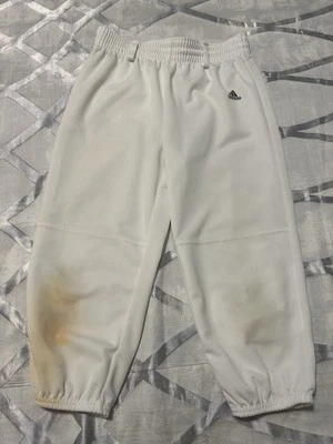 Adidas Climalite White Youth Athletic White Baseball Pants Size Youth M 10/12 - Image 1 of 4