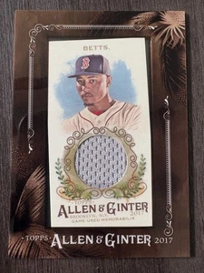 2017 Topps Allen & Ginter Mookie Betts #MR-MB Framed Mini Jersey Relic Patch - Picture 1 of 2