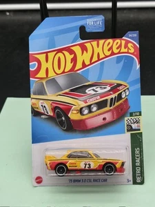 Hot Wheels '73 BMW 3.0 CSL Race Car Yellow #34 34/250 2022 Retro Racers 2/10 - Picture 1 of 2