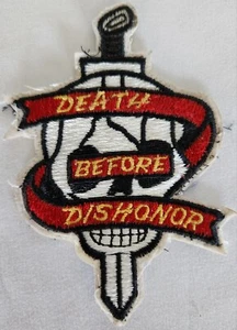 Vintage Death Before Dishonor Military Skull Patch 4.5" - Picture 1 of 5