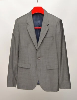 Men's ACNE Studios "Aktie" Grey Wool EU 48R UK,US 38R 1Btn Blazer Jacket - Image 1 of 4