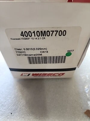 Kit de pistón Wiseco 14.2:1 alta compresión 2010 Kawasaki KX250 F 77mm 40010M07700 Foto 1 de 4