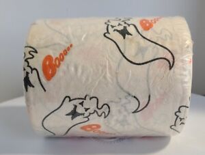 Scellé : papier toilette vintage nouveauté Halloween - fantômes/boooo - 1 rouleau