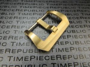 NEU 24 mm Gelbgold Bronze EINSCHRAUBBARE Pre-V Schnalle für PANERAI Pinsel Finish - Bild 1 von 3