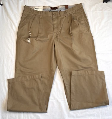 Bob Timberlake Acorn Brown Pleated Dress Pant Men 38x30 Classic Comfort NWT - Image 1 of 4