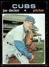 1971 Topps Baseball Card Joe Decker A Chicago Cubs #98