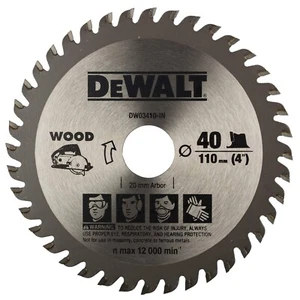 10X Dewalt 4 inch 110 mm T.C.T Circular Saw Blade For Wood 40 Teeth DW03410 - Picture 1 of 8