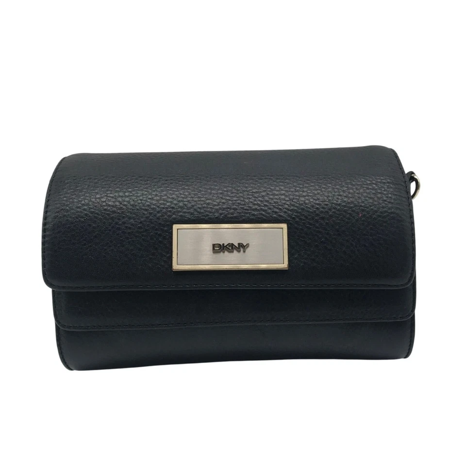 Bandolera de cuero negro DKNY Foto 1 de 4