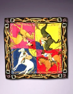 AGENT PROVOCATEUR LARGE CORINTHIA MULTI HORSE PRINT SILK SCARF BNWT RRP £295 - Picture 1 of 1