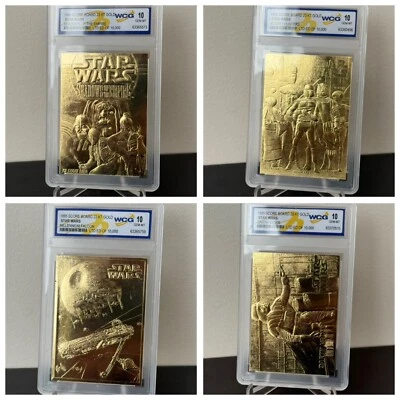 23 KT Gold Star Wars 1996 1995 SOTE x4 Graded 10 ESB ROTJ /10,000 - Image 1 of 4