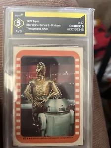 1978 Star Wars Series-5 Sticker C-3PO/R2D2 #47 - Picture 1 of 2