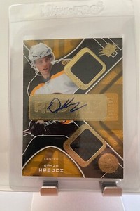 2007-08 Upper Deck SPX David Krejci Rookie Autograph Jersey #741/999