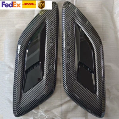Carbon Fiber Look Front Hood Vent Cover For Land Rover Range Rover Sport 2014-23 - Image 1 of 4