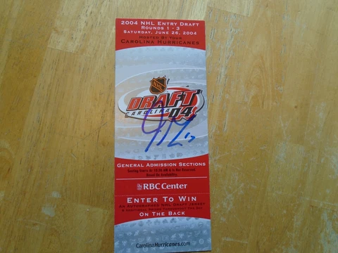 2004 Autographed Draft Ticket by Torrey Mitchel (Drafted by San Jose Sharks) Cover
