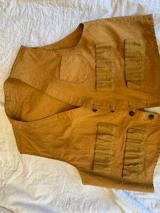 Vintage Hunting Vest Duck Canvas Large Unbranded - Picture 1 of 5