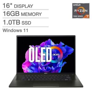 Neues AngebotNeu Acer Swift Edge SFE16-42-R8WB 16"" 4K OLED Laptop Ryzen 7 7735U 16GB 1 TB SSD