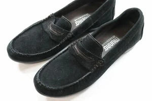 Womens Munro American 7.5 M Ramie Black Suede Loafers Dress Flats A123 To - Picture 1 of 3