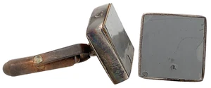 Vintage Tokens & Icons Sterling Silver 925 Busch Stadium Wood Cufflinks c2005 - Picture 1 of 5