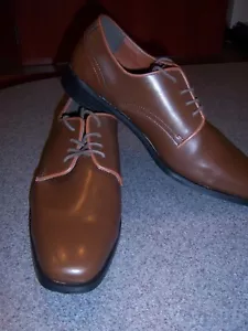 Zapatos de vestir para hombre - Marrón arce acabado mate punta cuadrada estilo Oxford - la mayoría de las tallas - Imagen 1 de 3