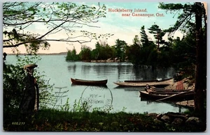 Gananoque ONT 1908 Huckleberry Island Canoes Leeds and Grenville TOR GT RY RPO - Picture 1 of 2