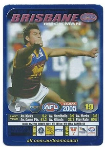 2005 Teamcoach Blue Star Premium Prize Card (136) Jamie CHARMAN Brisbane - Picture 1 of 1