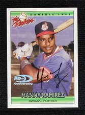 2001 Donruss Rookie Reprints Signatures /92 Manny Ramirez #RR40 Auto