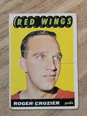 1X ROGER CROZIER 1965 66 Topps #42 P 65 66 DETROIT RED WINGS - Image 1 of 2