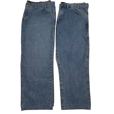 Лот из 2 - RedHead джинсы мужские 44 x 30 * синий джинсовой ткани камень стирка прямой ноги легко подходит - Изображение 1 из 4