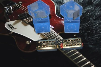 Gretsch Guitar pickup Set Gold  Embossed Logo ????????? - image 1 of 4