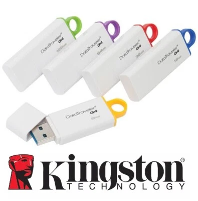 PENDRIVE G4 USB 3.1 KINGSTON CHIAVETTA 8-16GB-32GB-64GB-128GB MEMORIA 3.0 PENNA - Immagine 1 di 4