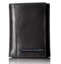 New Tommy Hilfiger Cambridge Men's Leather Trifold ID Passcase Wallet 31TL11X033