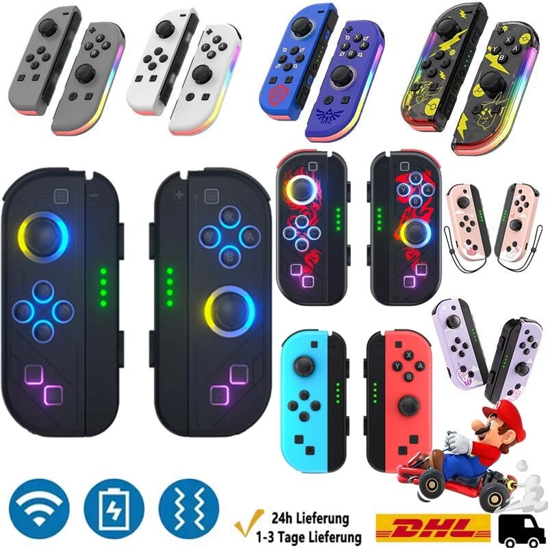 BONACELL 2025 2er-Set Für Nintendo Switch Joy Con Controller Gamepad OLED-Licht Wireless