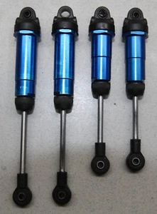 Set 4 ammortizzatori posteriori anteriori anodizzati blu Team Associated SC10 T4 Truck SC - Foto 1 di 1
