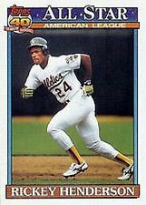 1991 O-Pee-Chee #391 Rickey Henderson AS - NM-MT