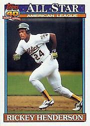 1991 O-Pee-Chee #391 Rickey Henderson AS - NM-MT