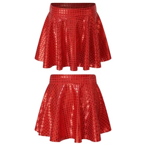 Kids Girls Skirt Flared Stage Performance A-Line Ballroom Costume Birthday - Picture 1 of 48