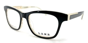 L.A.M.B. - LA052 BLK 50/17/135 - BLACK / CREAM - NEW Authentic WOMEN EYEGLASSES - Picture 1 of 2