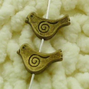 204 espaciadores para pájaros chapados en bronce 15X9MM S3477 HAZLO TÚ MISMO fabricación de joyas - Imagen 1 de 6