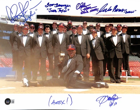 Major League x5 Signed Cast 11x14 Cast Photo with Sheen BAS (Grad Collection) Cover