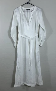 J. Crew Petite Cabana Kleid aus Leinen MP knackig weiß Küste Strand Sommer neu ohne Etikett - Bild 1 von 11