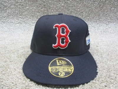 Boston Red Sox Hat Cap Fitted Mens 7 1/4 MLB Baseball 2004 World Series New Era - Image 1 of 4