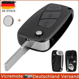 3 Tasten Klapp Schlüssel Gehäuse für FIAT Panda Ducato Punto Qubo Stilo Brava - Bild 1 von 8