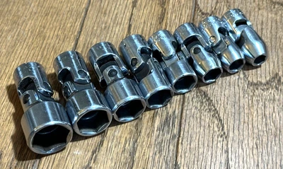 🇺🇸 Proto Tools USA Swivel 3/8" Universal Socket Set Lot SAE Wobble 6 Point - Image 1 of 4