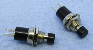 Philmore 30-2299 SPST ON-(OFF) Momentary Black Push Button Switch 1A@125V AC 2PK - Picture 1 of 1