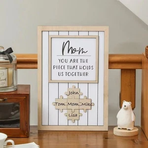 Personalized Mom Puzzle sign,Mom You Are the Piece That Holds Us Together Puz... - Picture 1 of 6
