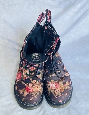 Botas de Lona Dr Martens Rosa Rosa Mujer Talla 9 ¡Envío Gratis! Foto 1 de 4