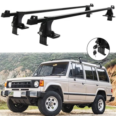 For Mitsubishi Montero 54" Top Roof Rack Cross Bar Cargo Kayaks Carrier W/ Lock - Imagem 1 de 4